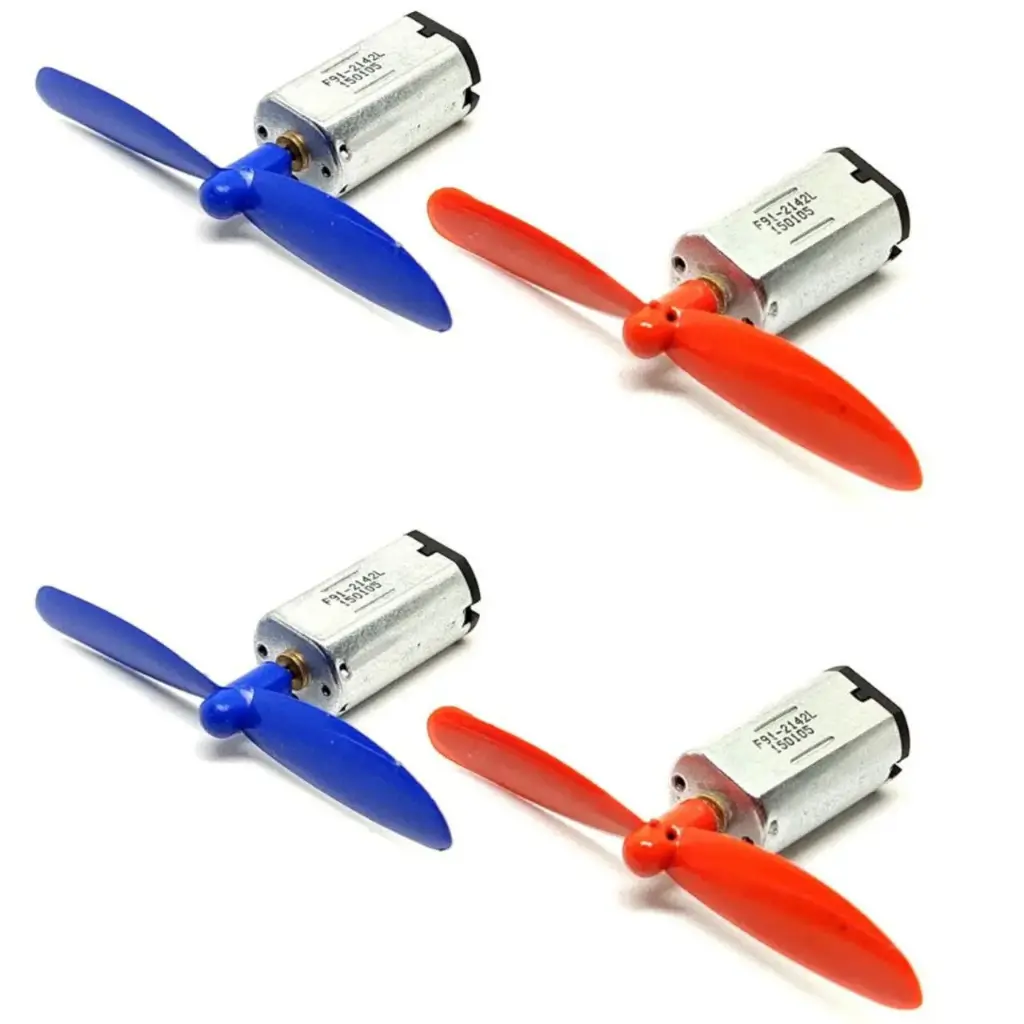 Mini DC Drone Motor with Propeller – 4 Pieces Set (5V DC)